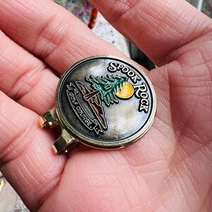Golf Course Gold and Green Ball Marker? Hat Clip?